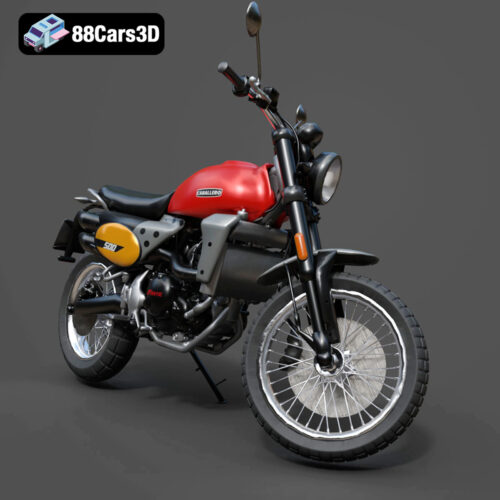 Fantic Caballero 500 Scrambler 3D Model