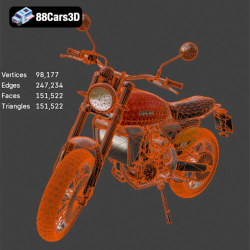Fantic Caballero 500 Scrambler 3D Model