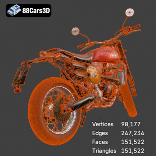 Fantic Caballero 500 Scrambler 3D Model