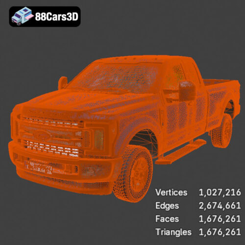 Ford F-250 Super Duty Super Cab XLT 2015 3D Model