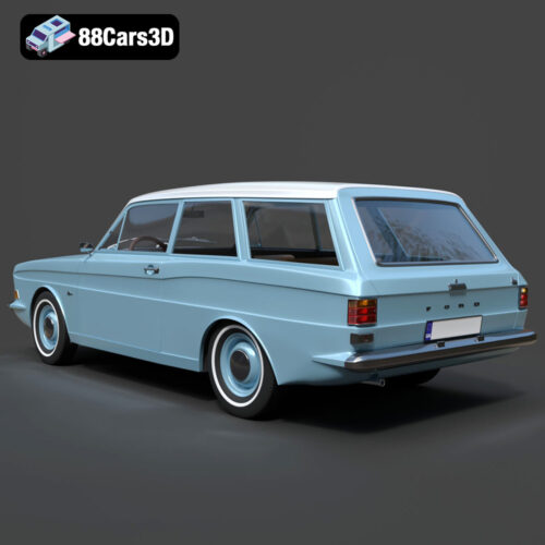 Ford Taunus (P6) 12M Station Wagon 1967 3D Model