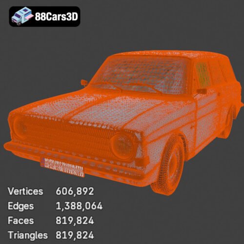 Ford Taunus (P6) 12M Station Wagon 1967 3D Model