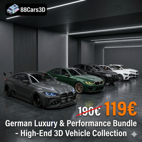 German Luxury & Performance Bundle - High-End 3D Vehicle Collection3D Printable STL