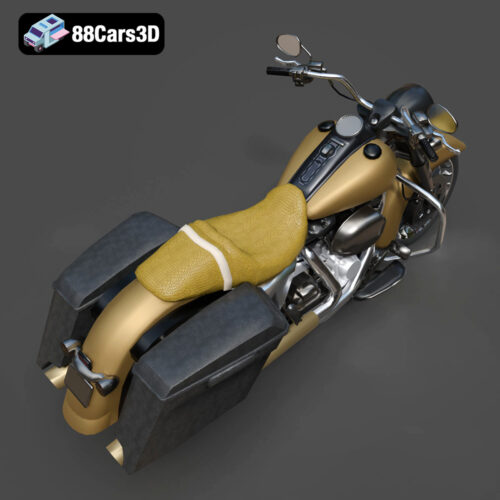 Harley-Davidson Road King 3D Model (Game-Ready) 3D Printable STL