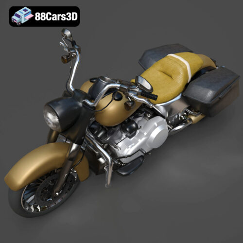 Harley-Davidson Road King 3D Model (Game-Ready) 3D Printable STL