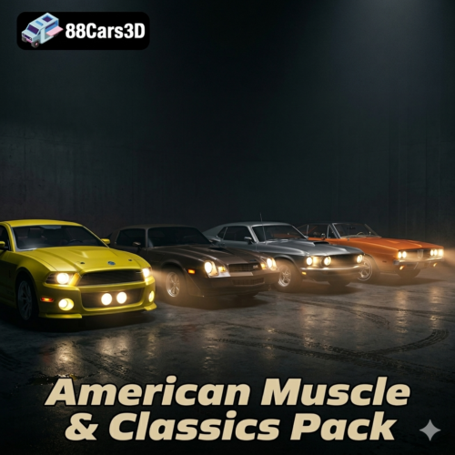 IMG_5959 American Muscle & Classics Pack 4 in 1 Ford Dodge Chevrolet 3D Printable STL