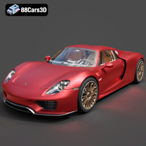 Porsche_918_Spyder_With_Detachable-001 Porsche 918 Spyder (With Detachable Roof) 3D Model
