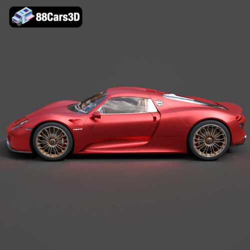 Porsche_918_Spyder_With_Detachable-002 Porsche 918 Spyder (With Detachable Roof) 3D Model