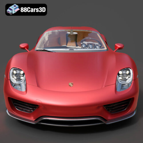 Porsche_918_Spyder_With_Detachable-005 Porsche 918 Spyder (With Detachable Roof) 3D Model