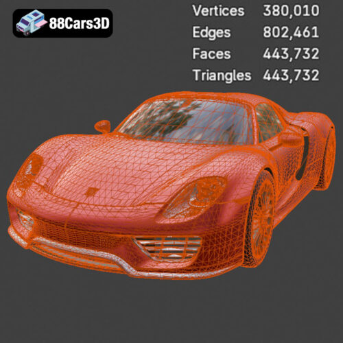 Porsche_918_Spyder_With_Detachable-007 Porsche 918 Spyder (With Detachable Roof) 3D Model