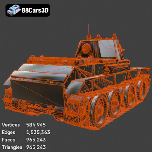 Heavy Armored Tank 3D Model 3D Printable STL