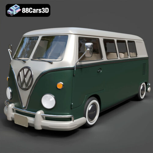 Volkswagen Bus-001 Volkswagen Bus 3D Model