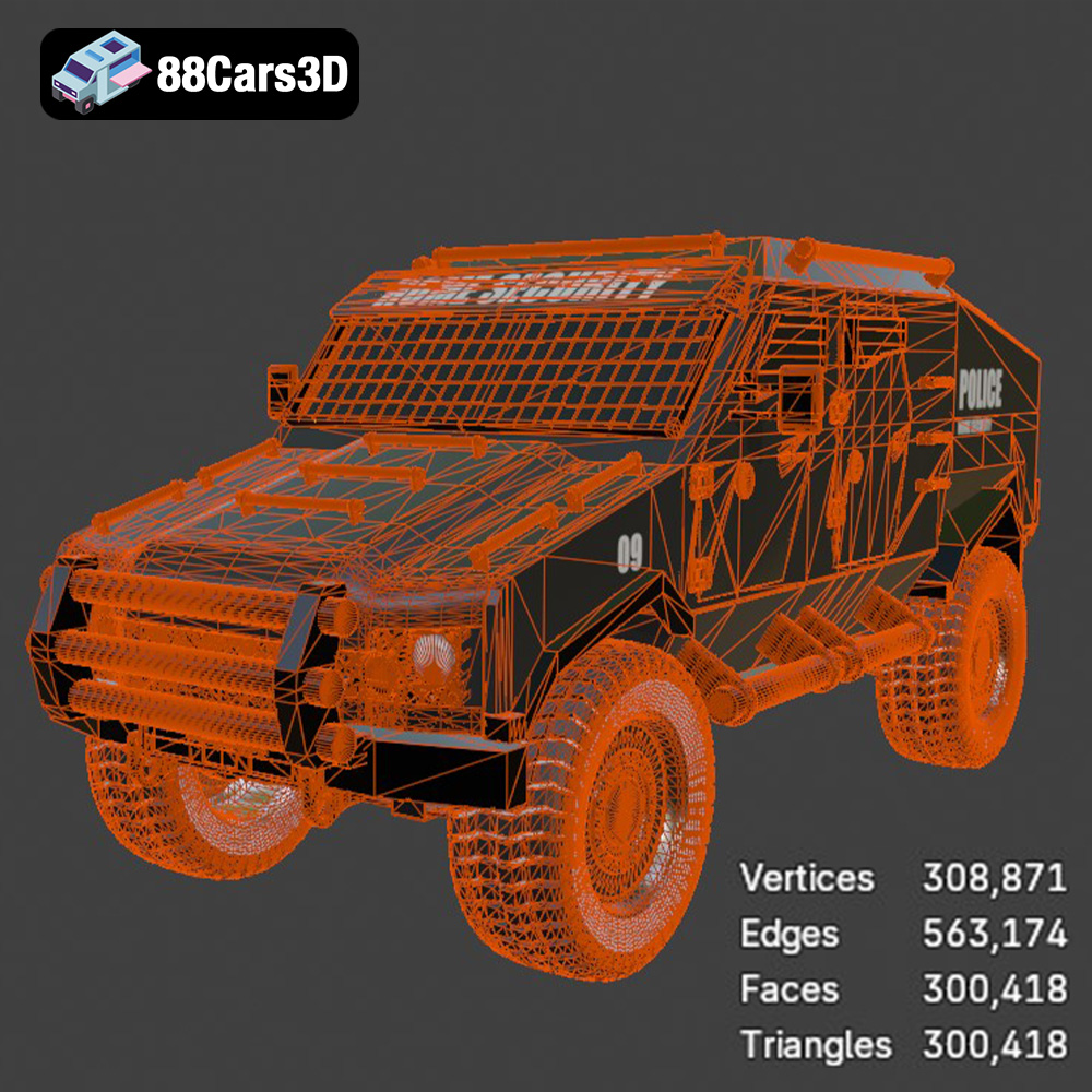 Armoured Vehicle 001 3D Model