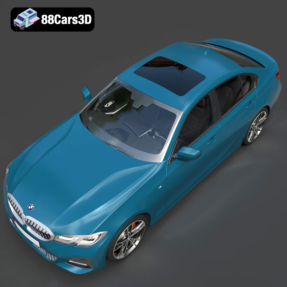 BMW 3 Series M-Sport Sedan 2019 3D Model
