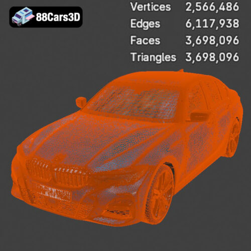 BMW 3 Series M-Sport Sedan 2019 3D Model
