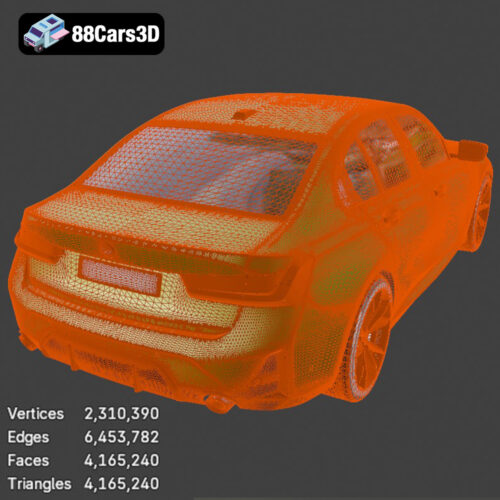 BMW 3er Limousine 2022-008 BMW 3 Series Limousine 2022 Ultra High-Poly 3D Model