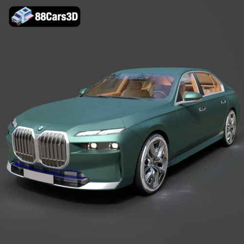 BMW i7 xDrive60 2023 Ultra High-Poly 3D Model