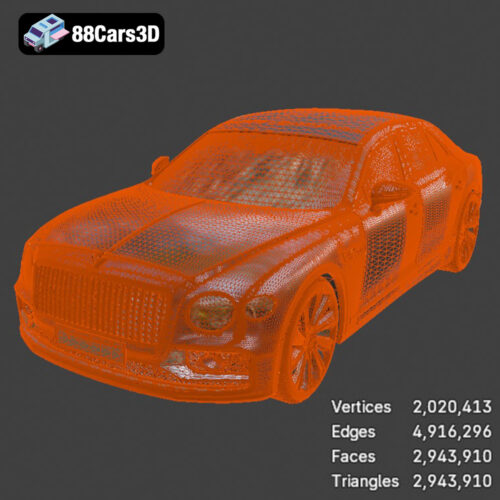 Bentley Flying Spur Mulliner 2022 Ultra High-Poly 3D Model