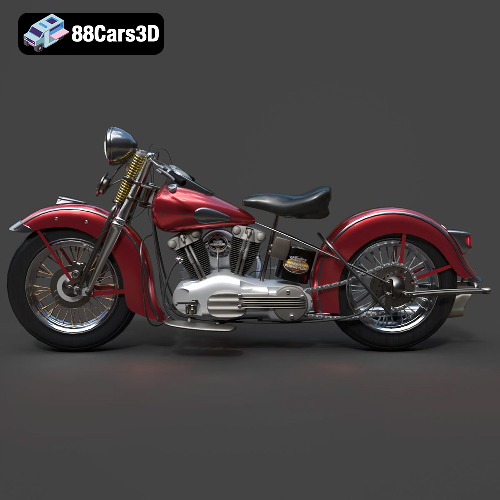 Harley Davidson F 1946 3D Model