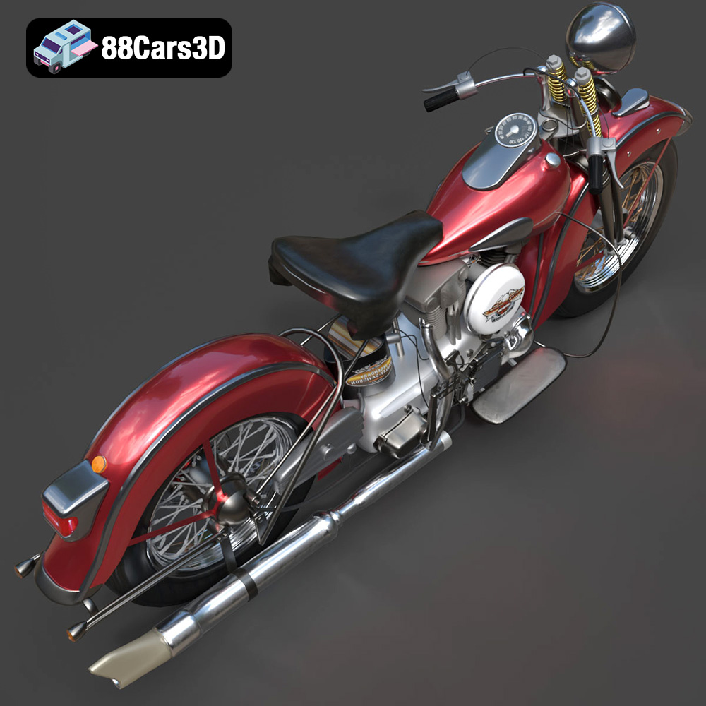 Harley Davidson F 1946 3D Model