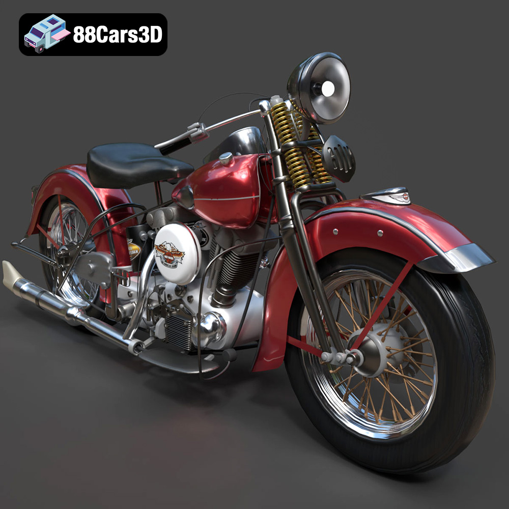 Harley Davidson F 1946 3D Model
