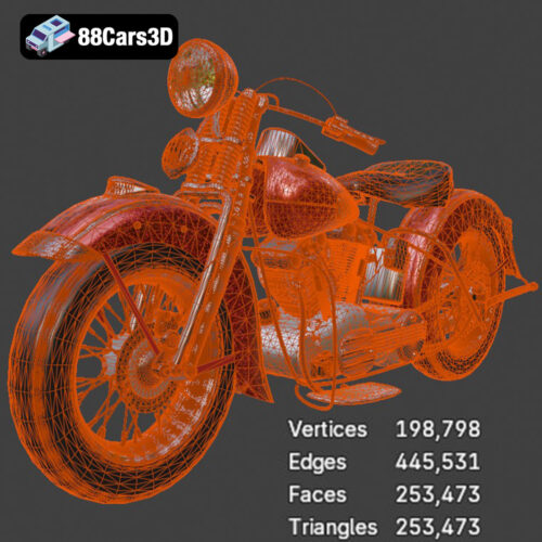 Harley Davidson F 1946 3D Model