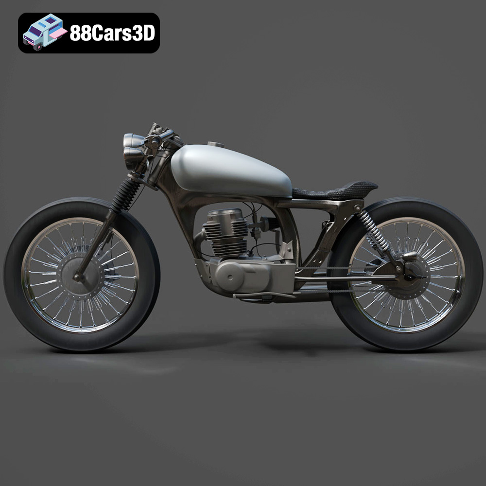 Honda CG125 Motorcycle 3D Model