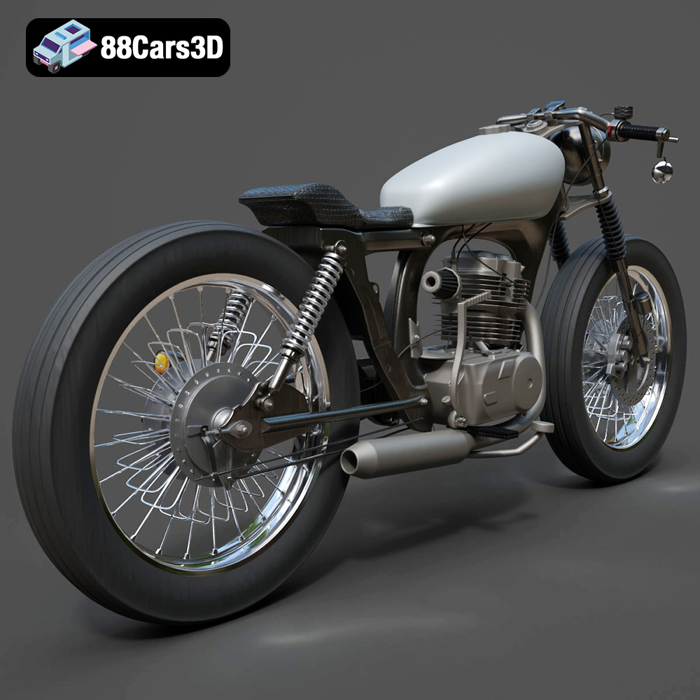 Honda CG125 Motorcycle 3D Model