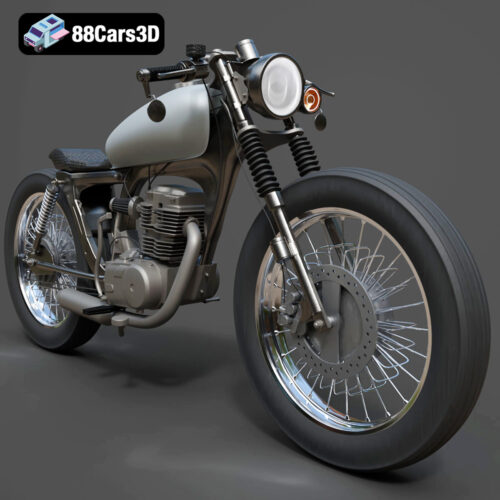 Honda CG125 Motorcycle 3D Model
