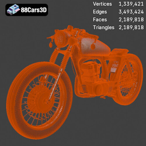 Honda CG125 Motorcycle 3D Model