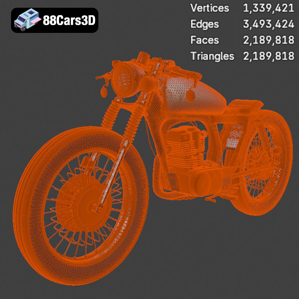 Honda CG125 Motorcycle 3D Model