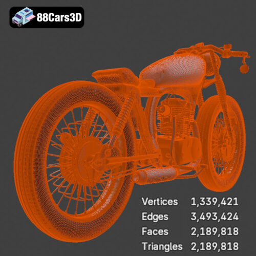 Honda CG125 Motorcycle 3D Model