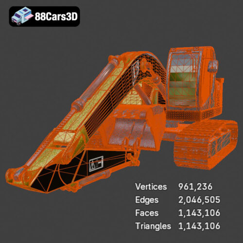 JCB Excavator-001 3D Model