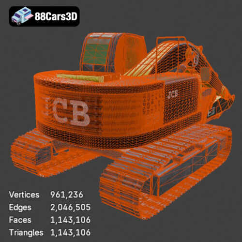 JCB Excavator-001 3D Model