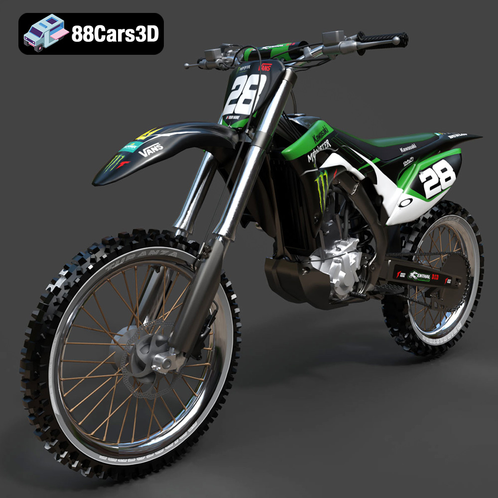 Kawasaki Motorcycle-001 3D Model