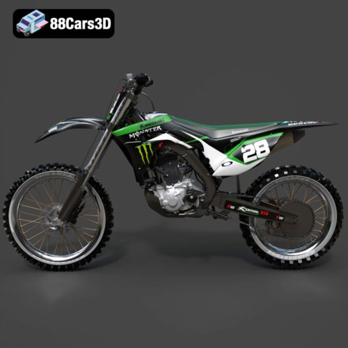Kawasaki Motorcycle-001 3D Model