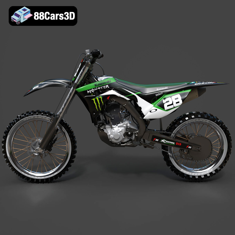 Kawasaki Motorcycle-001 3D Model