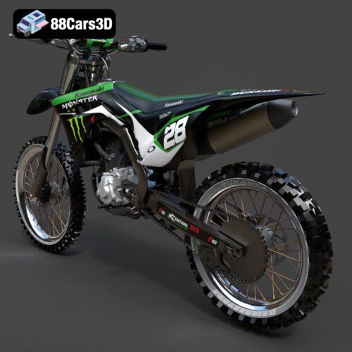 Kawasaki Motorcycle-001 3D Model