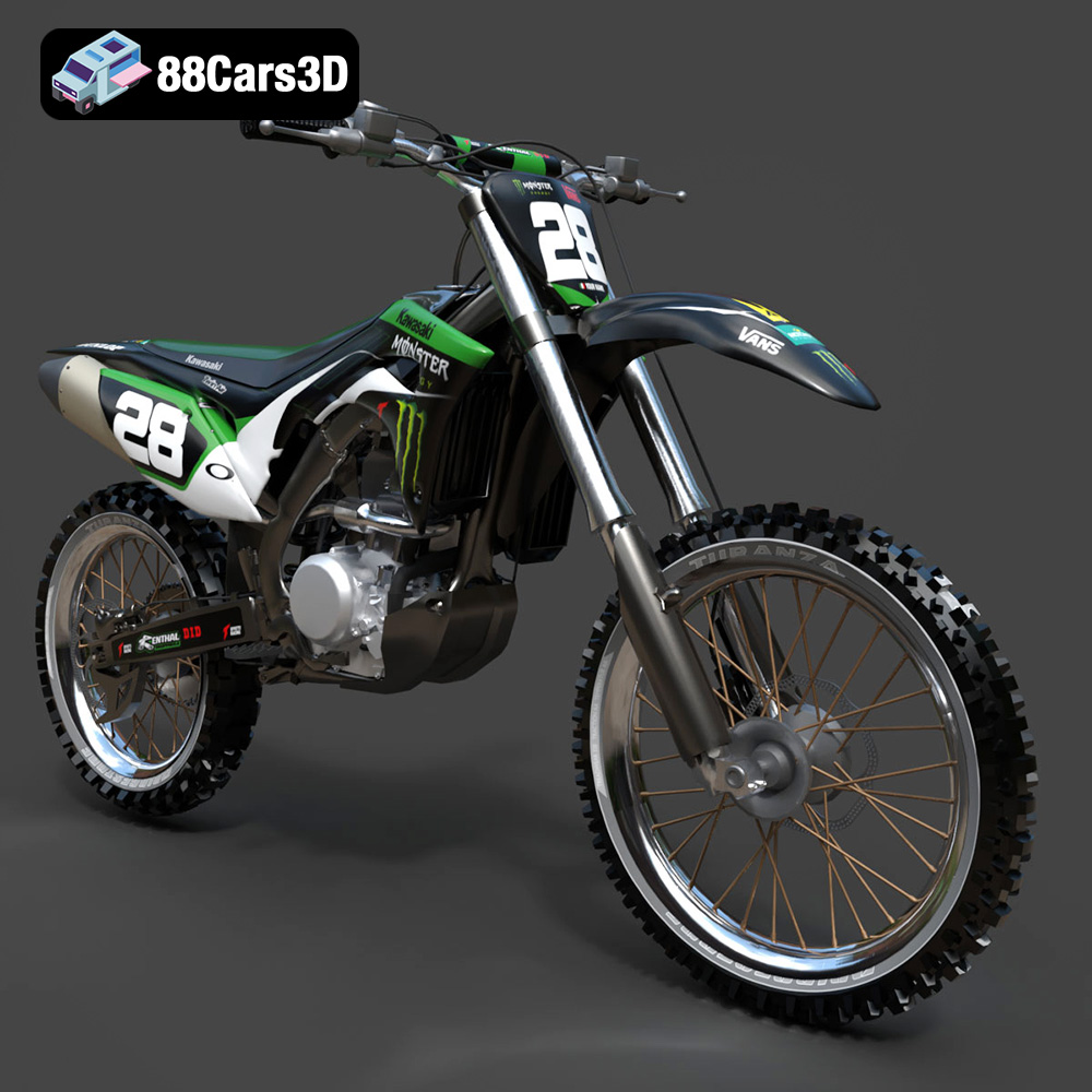 Kawasaki Motorcycle-001 3D Model