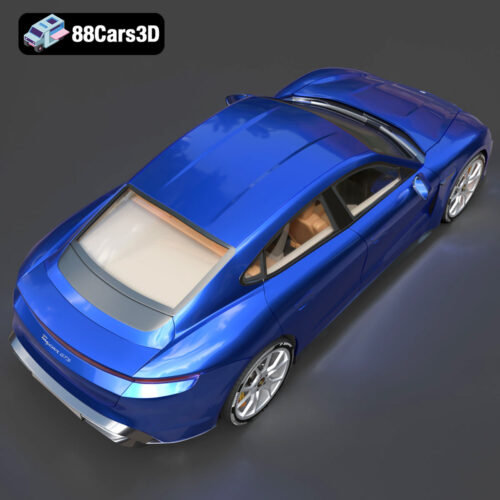 Porsche Taycan GTS 2022 3D Model