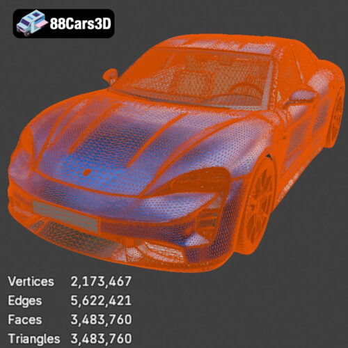 Porsche Taycan GTS 2022 3D Model