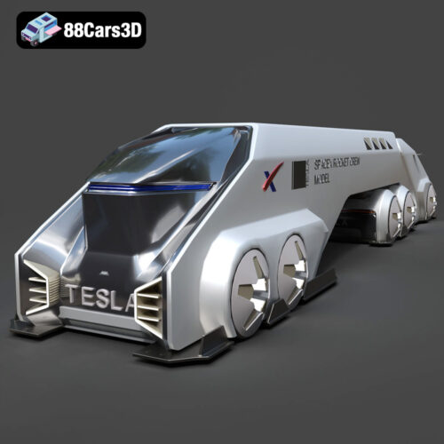 Tesla Space Rocket-001 3D Model