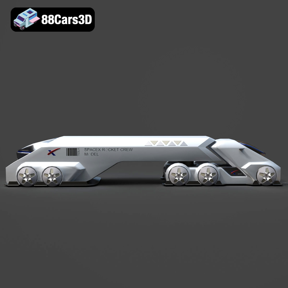 Tesla Space Rocket-001 3D Model