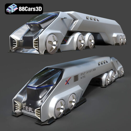 Tesla Space Rocket-001 3D Model