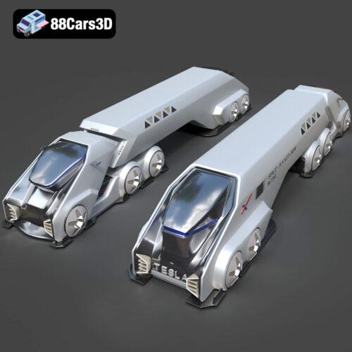 Tesla Space Rocket-001 3D Model