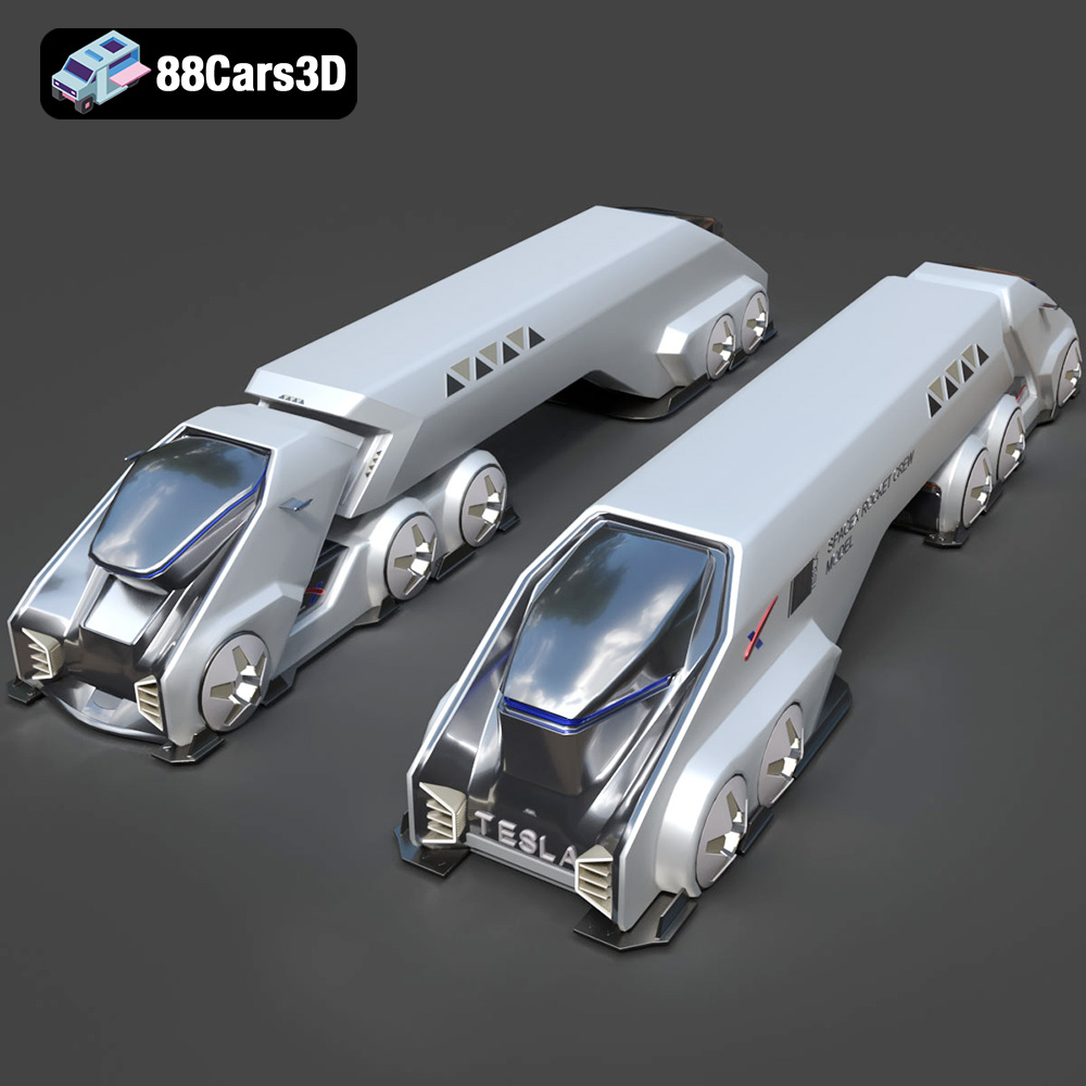 Tesla Space Rocket-001 3D Model