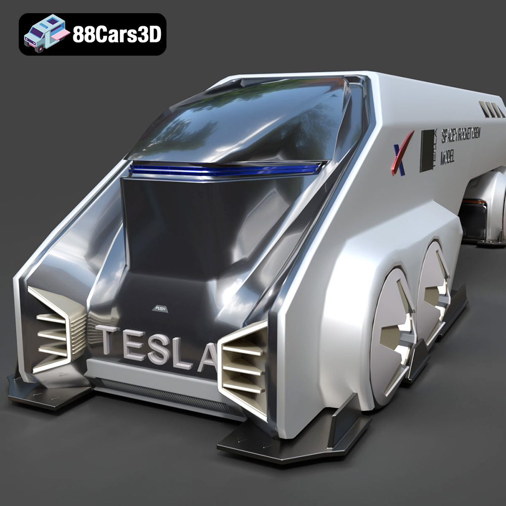 Tesla Space Rocket-001 3D Model