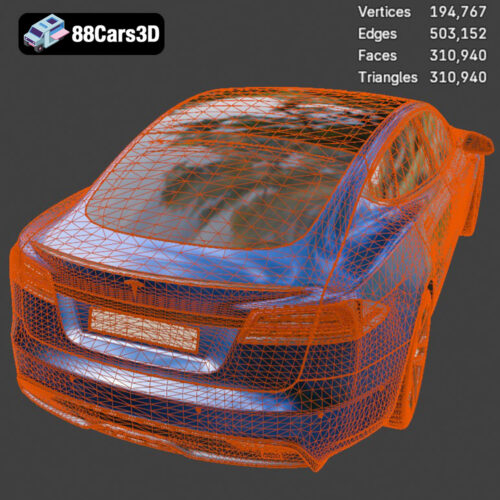 Tesla Model S Plaid 2023 3D Model
