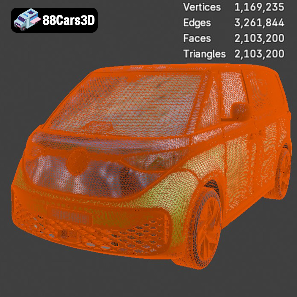 Volkswagen ID. Buzz 2023 3D Model
