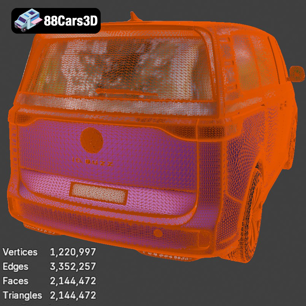 Volkswagen ID. Buzz Cargo 2023 3D Model